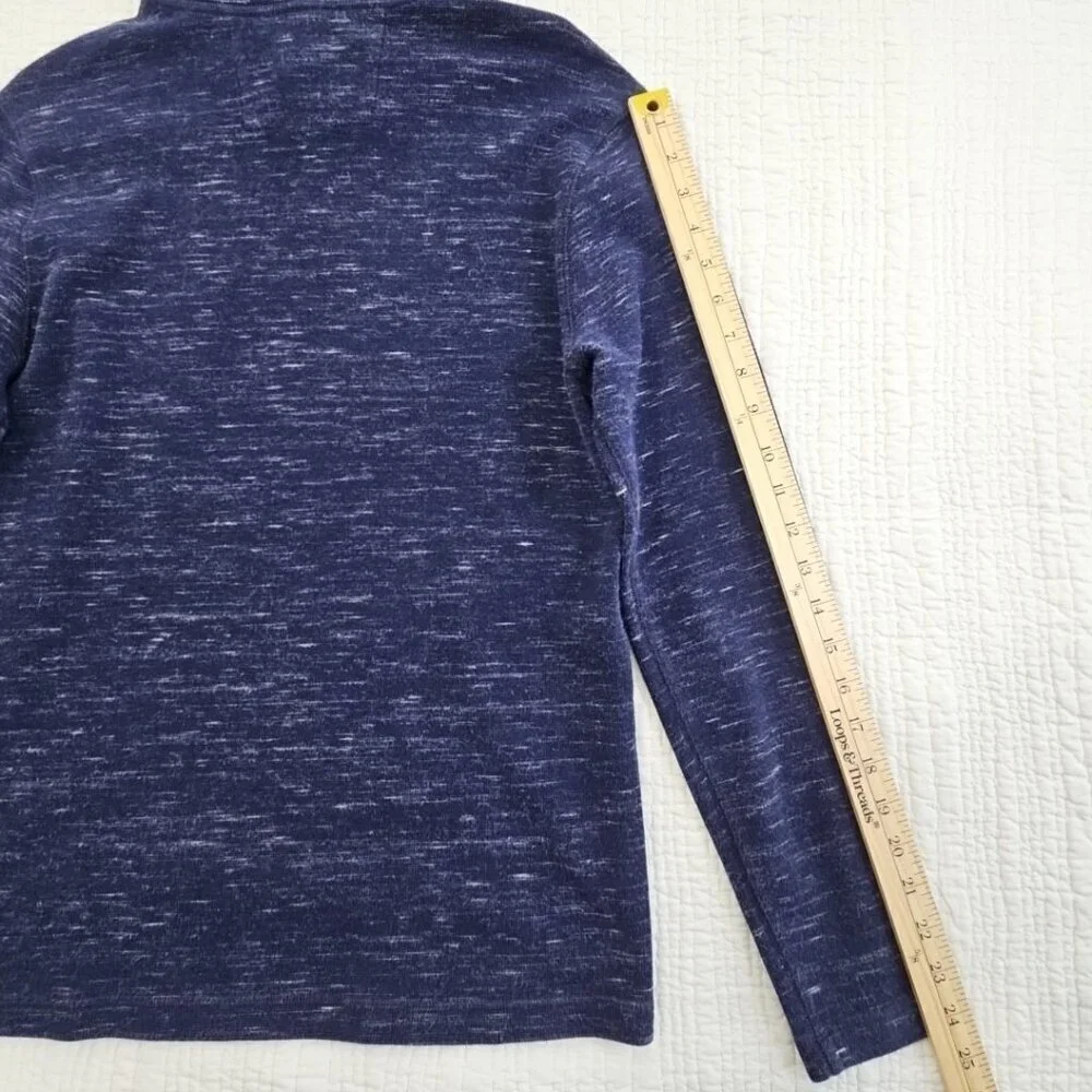 Banana Republic Waffle Hoodie Men's M Navy Blue Long Sleeve Drawstring‎ EUC LN